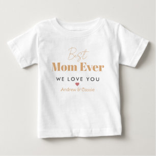 Camiseta Para Bebê Melhor mãe de sempre