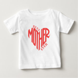 Camiseta Para Bebê Melhor Mãe de Sempre, Nome Personalizado Coração