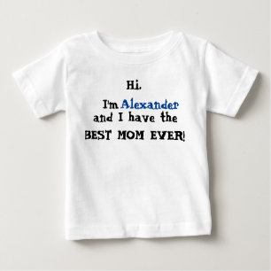 Camiseta Para Bebê Melhor mãe já disse sentimental com texto azul