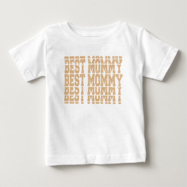Camiseta Para Bebê Melhor Mamãe, dia de as mães (Frente)