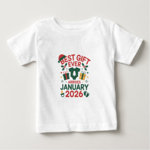 Camiseta Para Bebê Melhor Presente de Natal Chega Janeiro 2026 Casais