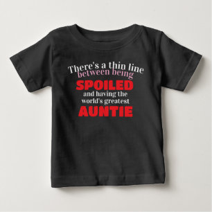 Camiseta Para Bebê melhor tia do mundo vs bebê mimado