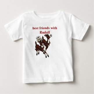 Camiseta Para Bebê Melhores amigos com Rudolf