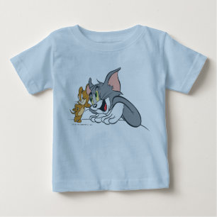 Camiseta Para Bebê Melhores Buds do Tom e do Jerry