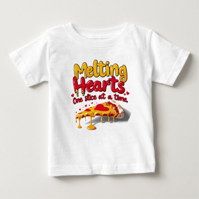 Camiseta Para Bebê Melting Hearts, One Slice at a Time T-shirt (Frente)