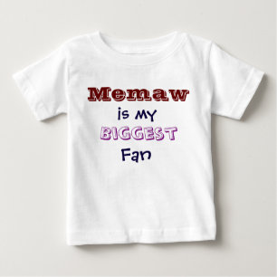 Camiseta Para Bebê Memaw é meu t-shirt infantil da criança do fã o