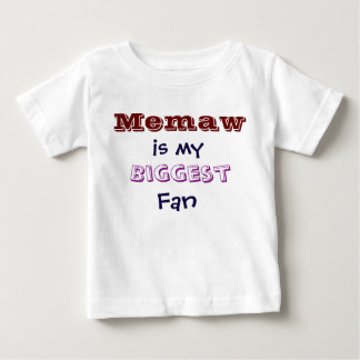 Camiseta Para Bebê Memaw é minha maior Criança de fã Toddler T-Shirt