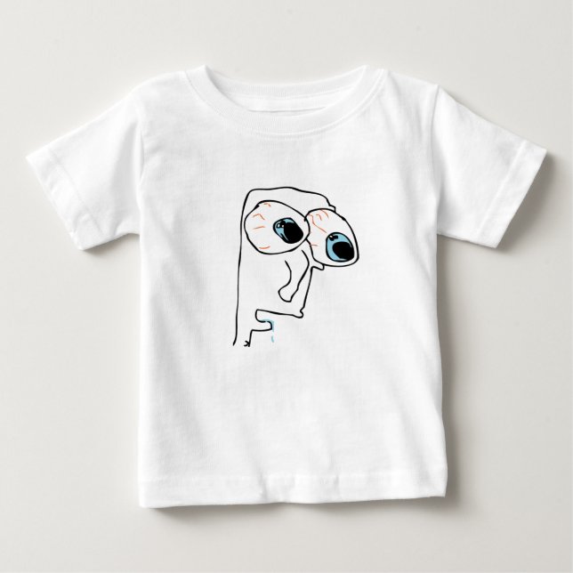 Camiseta Para Bebê Meme de Cômico de Raiva (Frente)