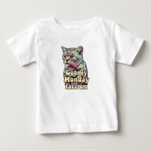 Camiseta Para Bebê Meme engraçado de gato fofo para amantes de gatos 