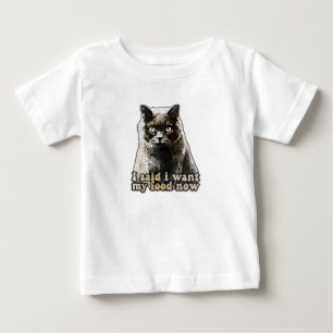 Camiseta Para Bebê Meme engraçado de gato para amantes de gatos e don