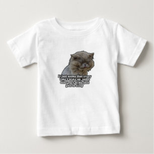Camiseta Para Bebê Meme engraçado de gato para amantes e donos de gat