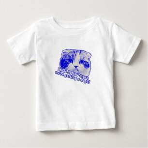 Camiseta Para Bebê Meme engraçado de gato para amantes e donos de gat