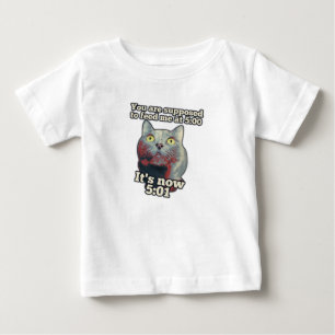 Camiseta Para Bebê Meme engraçado de gato para pessoas e amantes de g
