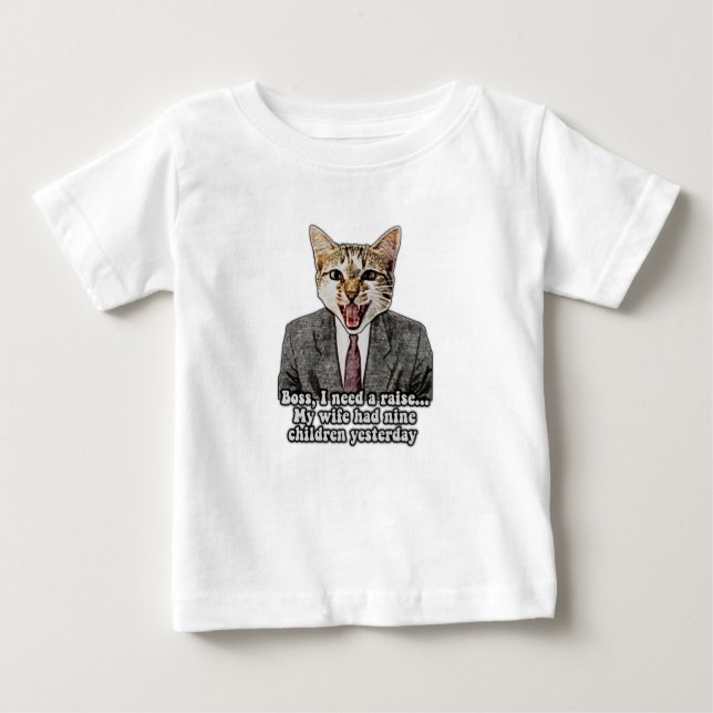 Camiseta Para Bebê Meme engraçado de gato para pessoas que amam gatin (Frente)