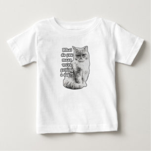 Camiseta Para Bebê Meme engraçado de gato rabugento para amantes e do