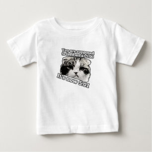 Camiseta Para Bebê Meme engraçado de gato zangado para donos de gatin