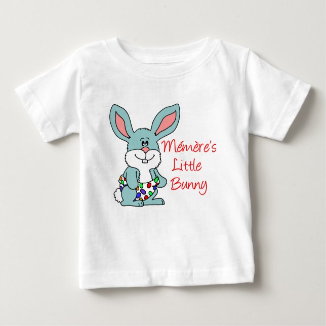 Camiseta Para Bebê Memere's Little Bunny (Frente)