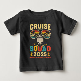 Camiseta Para Bebê Memórias do Fazer Cruise Squad 2025 Juntas