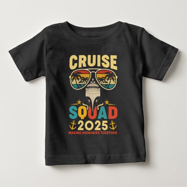 Camiseta Para Bebê Memórias do Fazer Cruise Squad 2025 Juntas (Frente)