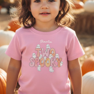Camiseta Para Bebê Menina Assustadora Rosa Groovy de 2º Aniversário F
