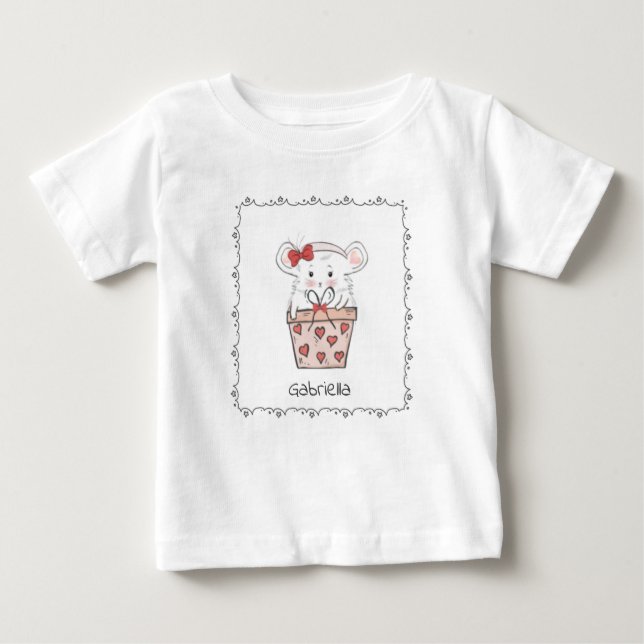 Camiseta Para Bebê Menina Bonita Nome Hamster Bebê T-Shirt (Frente)
