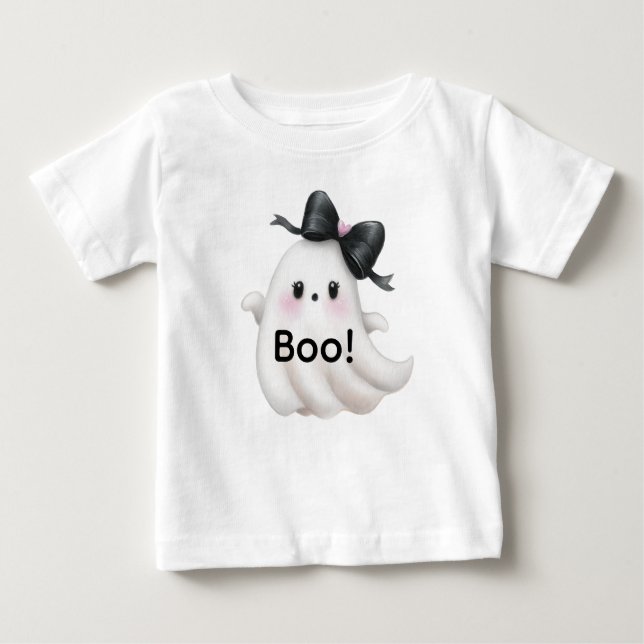 Camiseta Para Bebê Menina Boo (Frente)