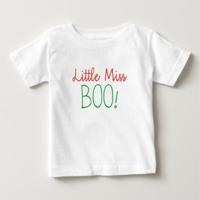 Camiseta Para Bebê Menina Boo Cute Halloween (Frente)
