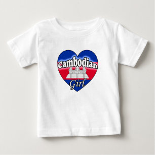 Camiseta Para Bebê Menina Cambojana
