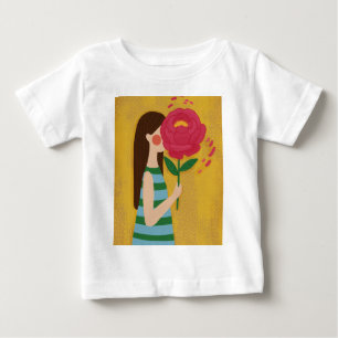 Camiseta Para Bebê menina com flores