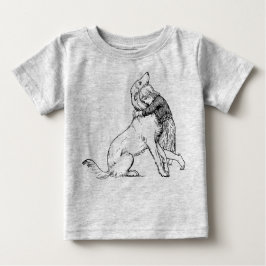 Camiseta Para Bebê menina da linhagem de cachorros, menina