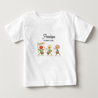 Camiseta Para Bebê Menina das Flores Moderna e Charmosa para Casament