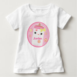 Camiseta Para Bebê Menina de Garrafa Kawaii Personalizada