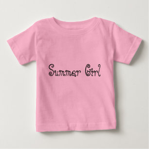 Camiseta Para Bebê Menina de Verão Típografia Bebê Tutu Bodô Rosa