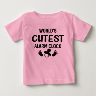 Camiseta Para Bebê Menina do despertador mais engraçada do mundo