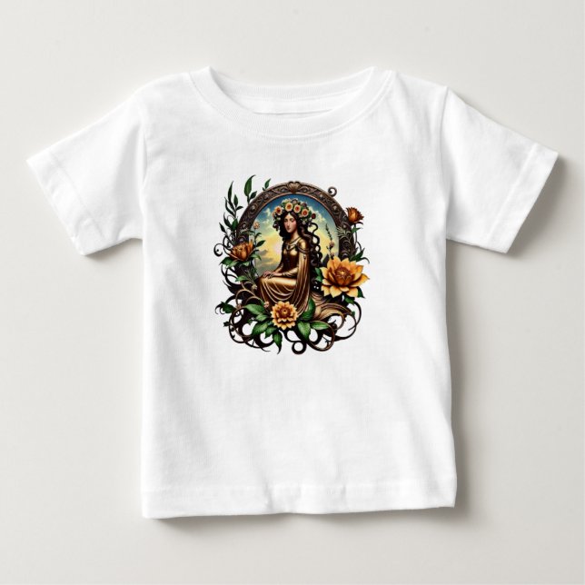 Camiseta Para Bebê Menina do Flor (Frente)
