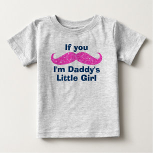 Camiseta Para Bebê Menina do Pai do bigode