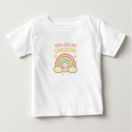 Camiseta Para Bebê Menina Doce - Charme de Arco-Íris Pastel