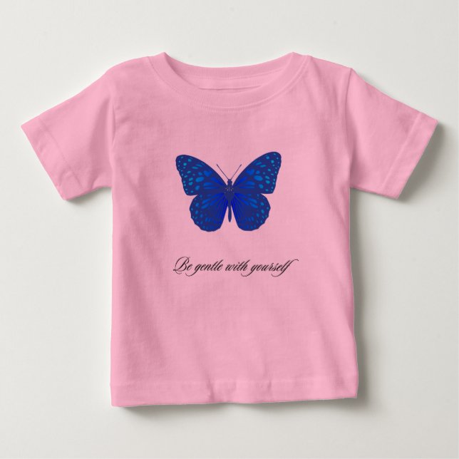 Camiseta Para Bebê menina especial positiva, seja gentil design (Frente)