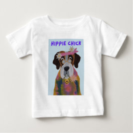 Camiseta Para Bebê Menina Hippie São Bernardo