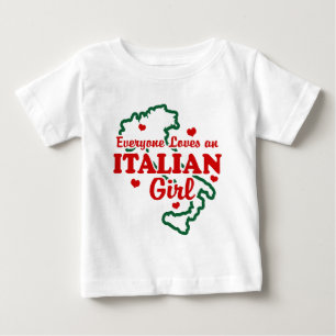 Camiseta Para Bebê Menina italiana