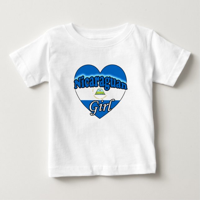 Camiseta Para Bebê Menina Nicaraguense (Frente)