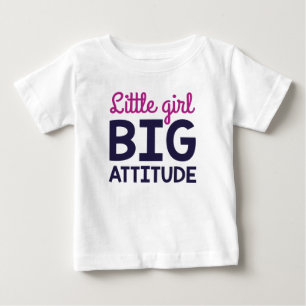 Camiseta Para Bebê Menina Pequena Grande Atitude