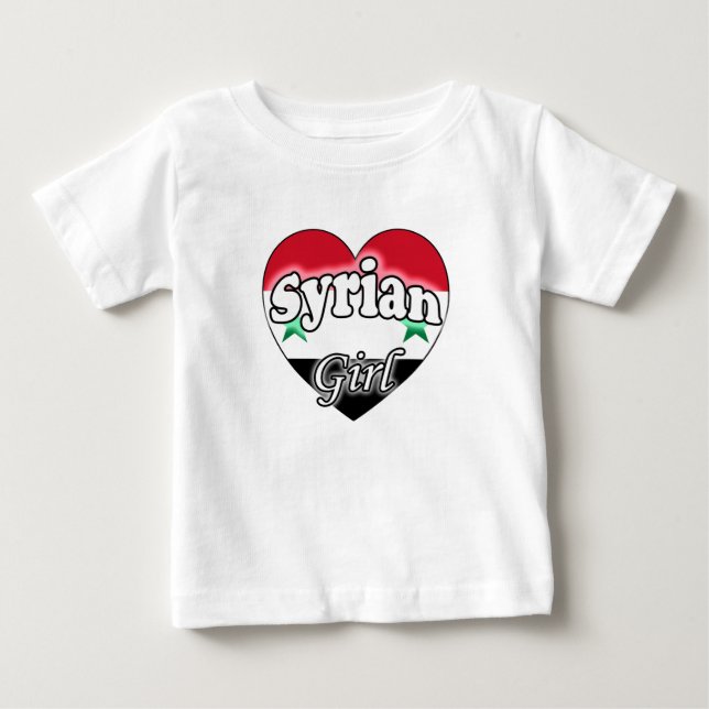 Camiseta Para Bebê Menina Síria (Frente)