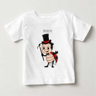 Camiseta Para Bebê Meninada bonita com chapéu de cima e desenho de gr