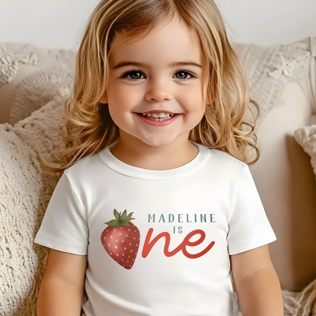 Camiseta Para Bebê Meninas Berry Primeiro Verão Crianças 1º Aniversár (Criador carregado)