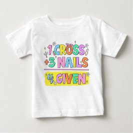 Camiseta Para Bebê Meninas Christian Páscoa Jesus