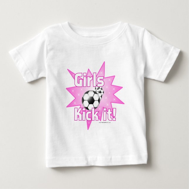Camiseta Para Bebê Meninas Chutem (Frente)
