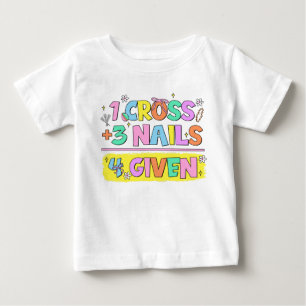Camiseta Para Bebê Meninas Cristãs Páscoa Jesus