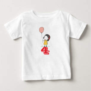 CAMISETA PARA BEBÊ MENINAS DE 4 (QUATRO) MENINAS CRIANÇAS T-SHIRTS
