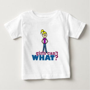 Camiseta Para Bebê Meninas não sabem o quê? Garota